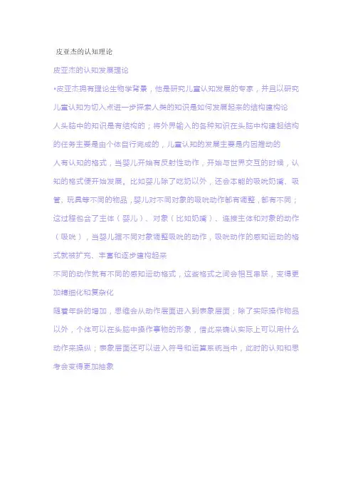 皮亚杰的认知理论