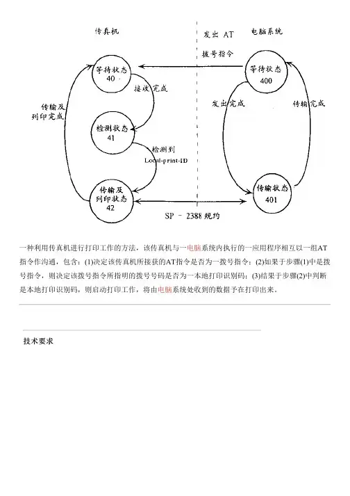 利用传真机将电脑系统输出的数据打印及扫描信息的方法与相关技术