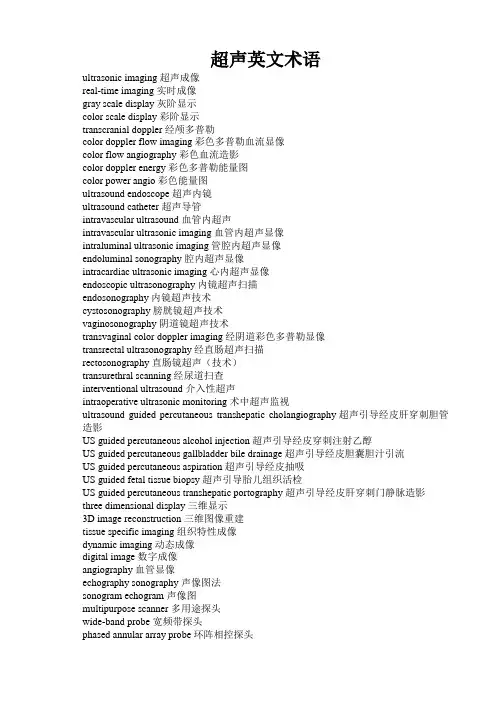 超声英文术语