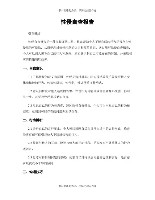 性侵自查报告