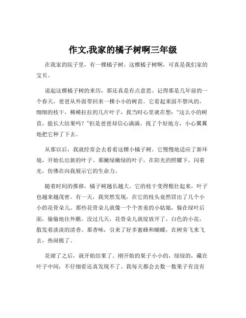 作文,我家的橘子树啊三年级