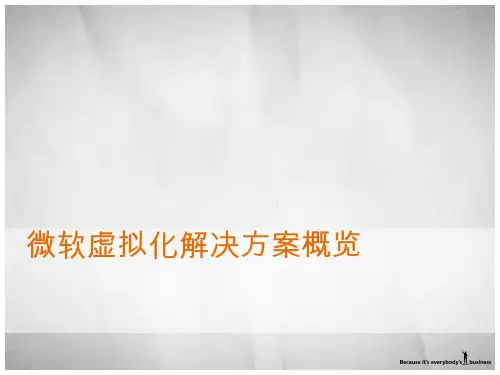 微软虚拟化解决方案概览培训资料(PPT 46页)