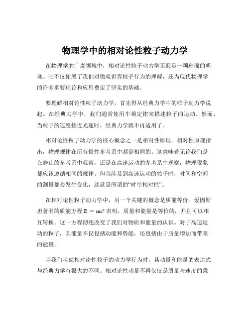 物理学中的相对论性粒子动力学