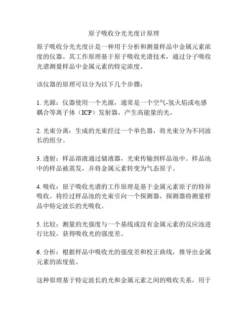 原子吸收分光光度计原理