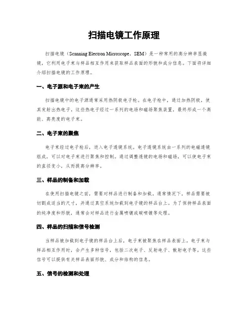 扫描电镜工作原理