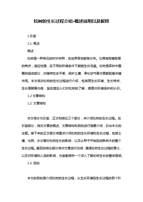 松树的生长过程介绍-概述说明以及解释