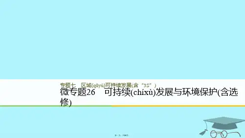 浙江省高考地理二轮复习7区域可持续发展(含“3S”)微专题26可持续发展与环境保护含选修课件