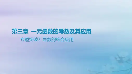 高考数学一轮总复习第三章一元函数的导数及其应用专题突破7导数的综合应用课件