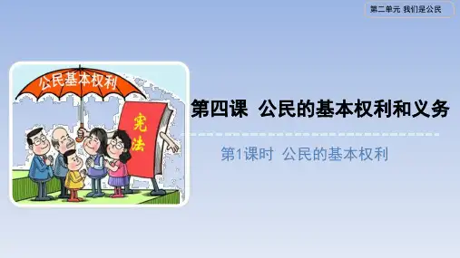 六年级上册2.4《公民的基本权利和义务》第一课时(共23页PPT)