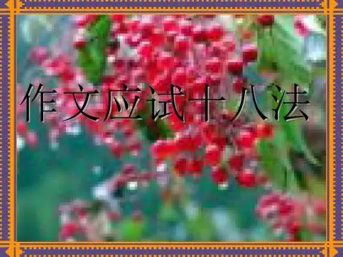 高考作文应试十八法ppt