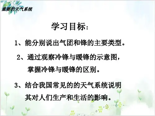 天气系统锋面系统PPT课件