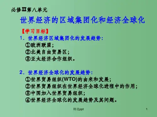 高考历史专题复习 17世界经济的区域集团化和全球化趋势课件