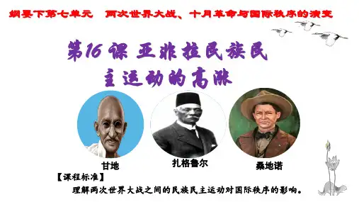 第16课 亚非拉民族民主运动的高涨 -高一历史课件(中外历史纲要下)