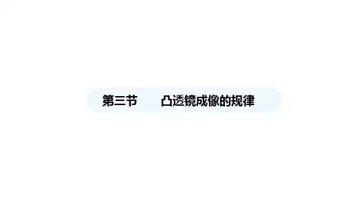 5.3  凸透镜成像的规律课件- 2024-2025学年人教版物理八年级上册