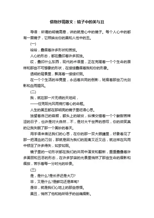 借物抒情散文：镜子中的美与丑