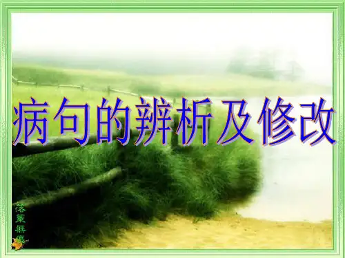 初中精品ppt课件-病句的辨析及修改