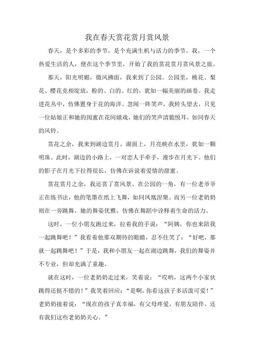我在春天赏花赏月赏风景