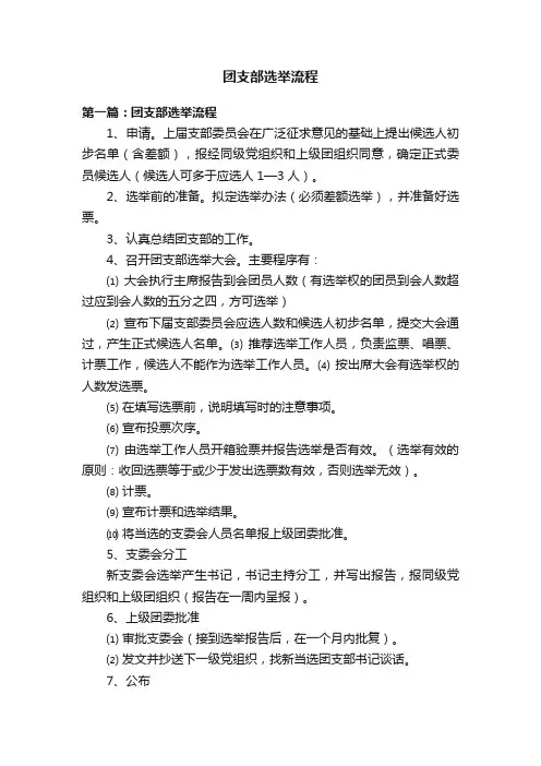 团支部选举流程