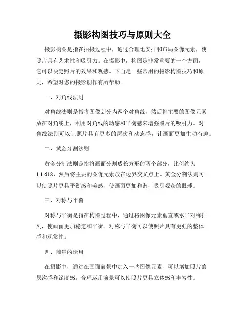 摄影构图技巧与原则大全