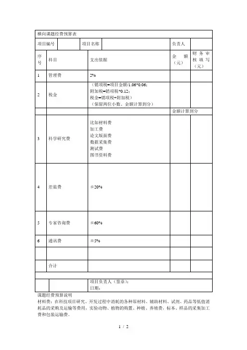 横向课题经费预算表[001]