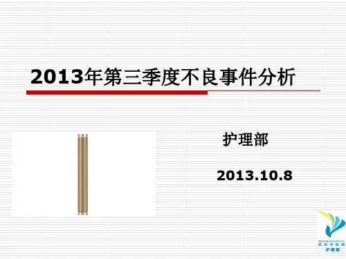 2013第三季度护理不良事件分析