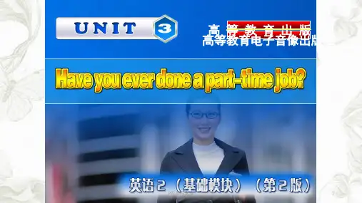 中职英语基础模块2Unit_3Have you ever done a part-time job课件