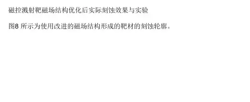 磁控溅射靶磁场结构优化后实际刻蚀效果与实验