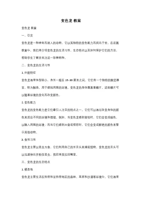 变色龙 教案