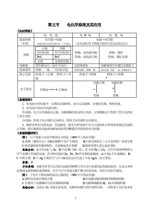 电化学原理及其应用