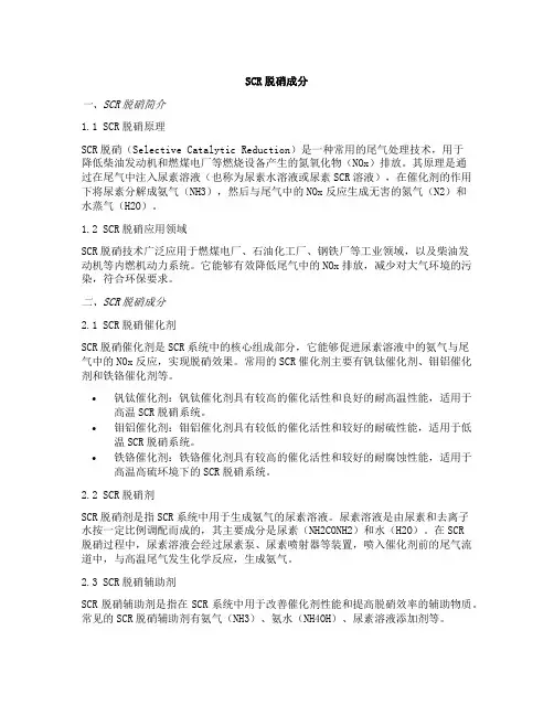 scr脱硝成分