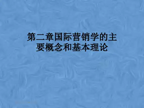 第二章国际营销学的主要概念和基本理论