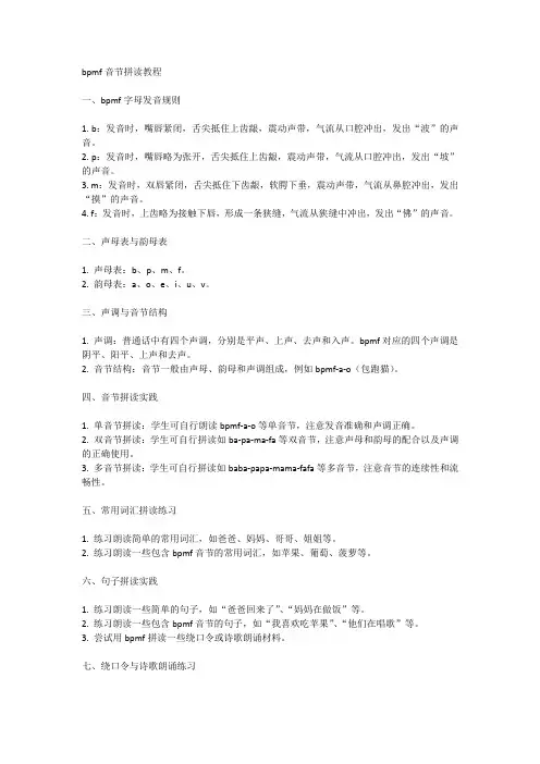 bpmf音节拼读教程