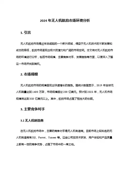 2024年无人机航拍市场环境分析