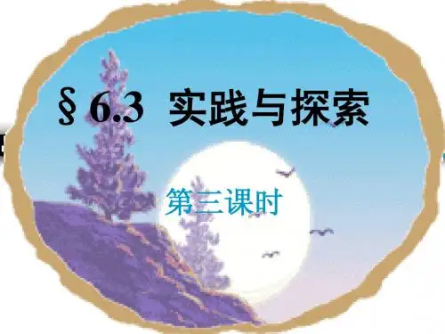 《 实践与探索(3)》精品课件   华东师大版   七年级下