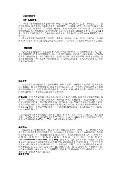 全息立体成像