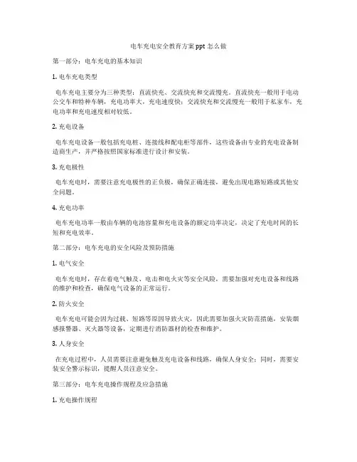 电车充电安全教育方案ppt怎么做