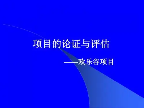 项目的论证与评估_欢乐谷