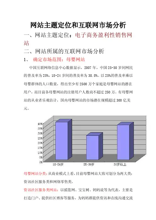 网站主题定位和互联网市场分析
