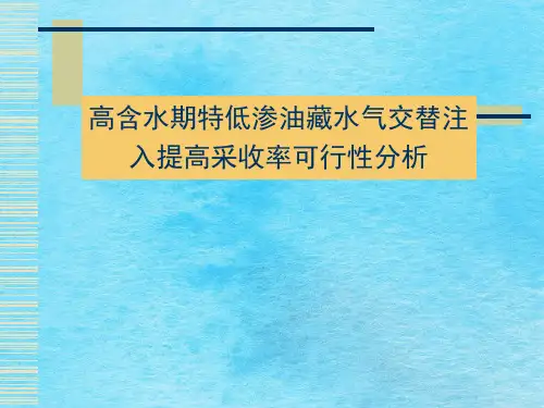 高含水期特低渗油藏水气交替注入提高采收率可行性分析ppt课件