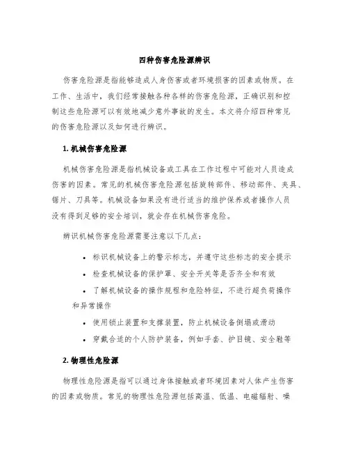 四种伤害危险源辨识