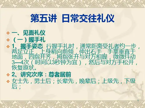 职业礼仪培训资料——交往篇-PPT课件