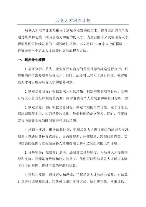 后备人才培养计划