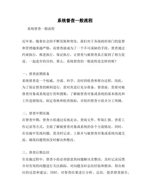 系统督查一般流程