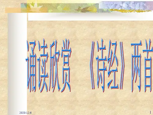 《诗经》二首(《关雎》《蒹葭》精品PPT教学课件