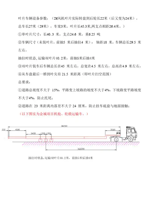 风机运输车辆参数