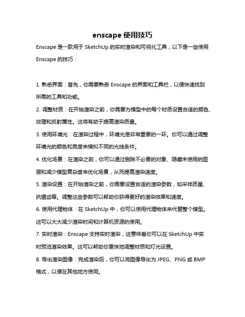 enscape使用技巧