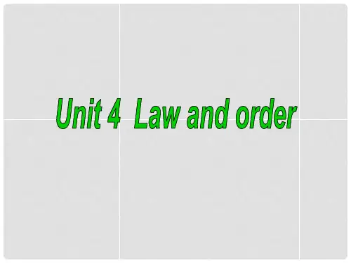 英语周报高中英语 Unit4 Law and order Welcome to the unit课件