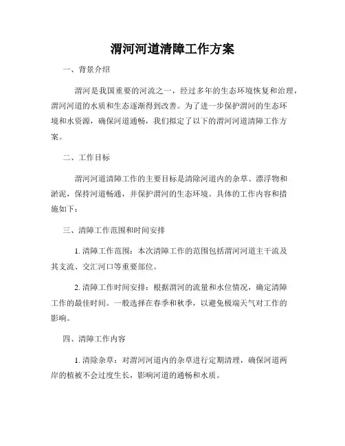 渭河河道清障工作方案