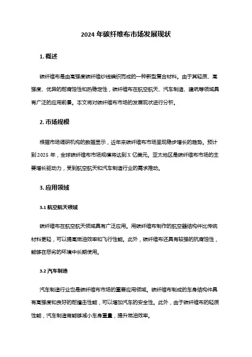 2024年碳纤维布市场发展现状
