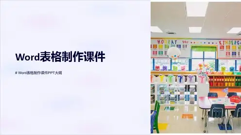 word表格制作课件